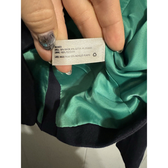 Gap Women's Academy Blazer size 0 navy blue Oldmoney Preppy Jacket - Picture 4 of 7